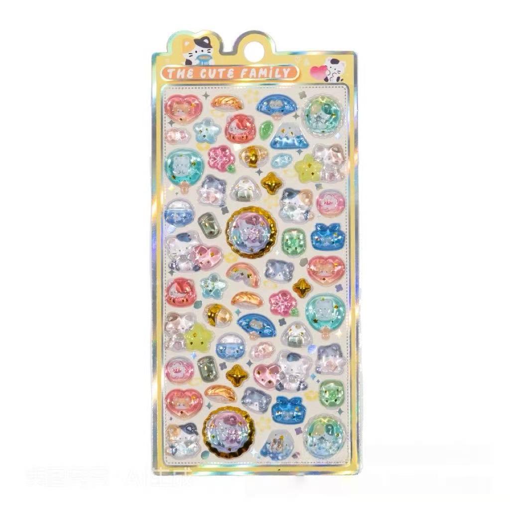 3D Cartoon Animal Stickers for DIY Decoration - Cute Pets & Hot Stamping Design