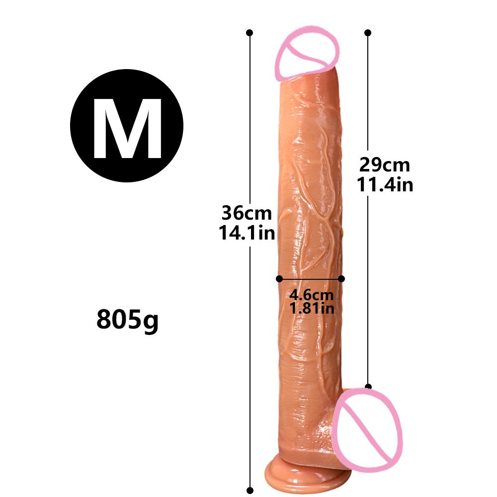 Realistic Long Dildo Brown Anal Plug with Suction Cup Big Penis Butt Plug Long Dick Sex Toys for Women men Phallus Anal Dilator