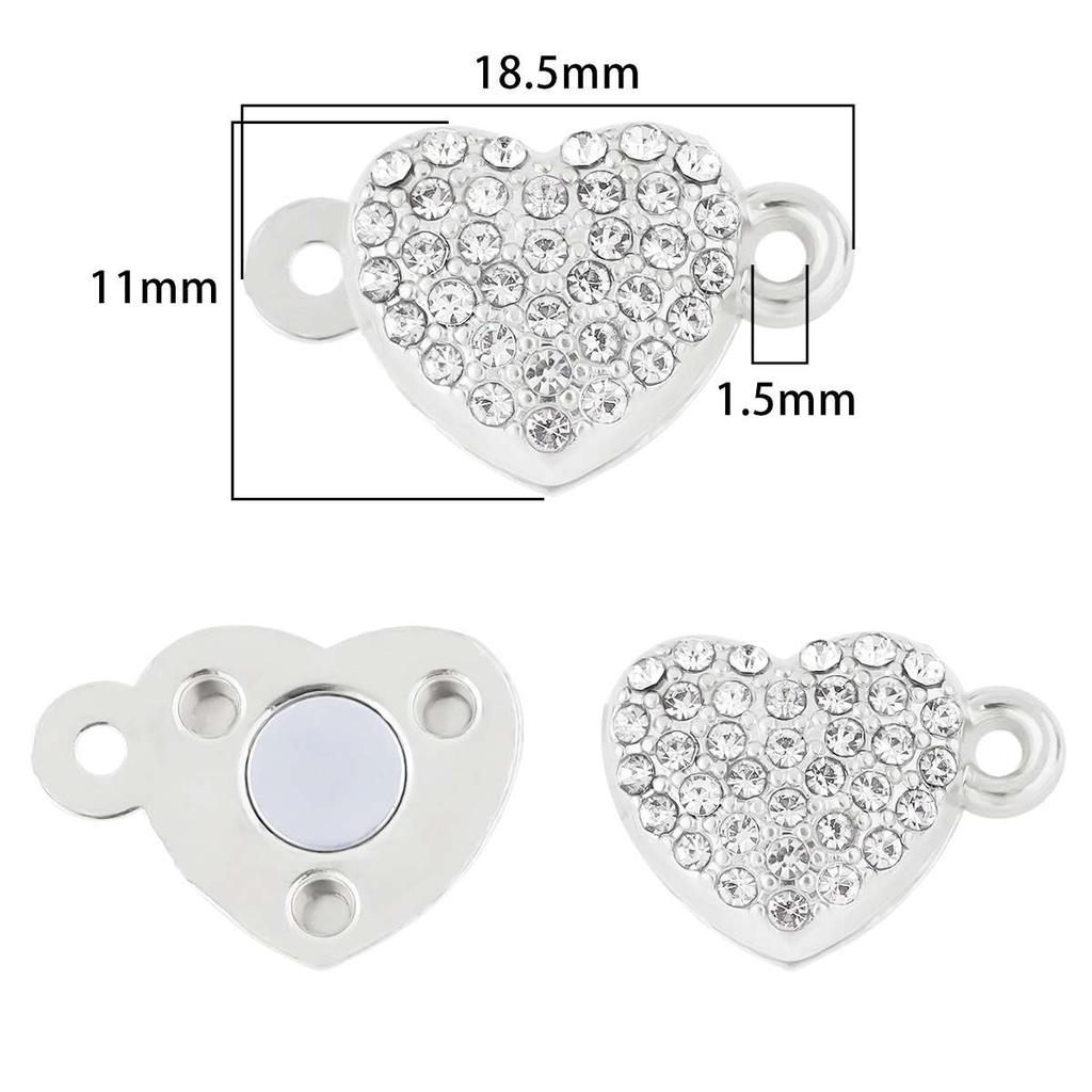 Useful Necklace Bracelet Connector Buckle Extender Connector Hook Rhinstone Magnetic Clasps New Accessories Silver Gold DIY