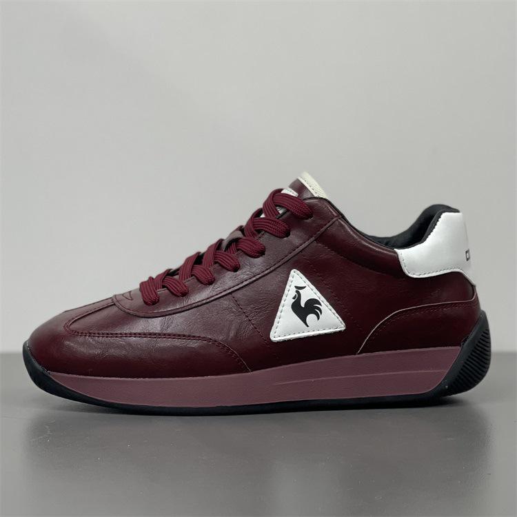 2025 Rooster Forrest Gump Men's Winter Fleece-Lined Leather Sneakers: Warm, Genuine Leather Low-Top Sports Shoes