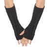Cable Knit Fingerless Arm Warmers - Thick Winter/Autumn Long Gloves