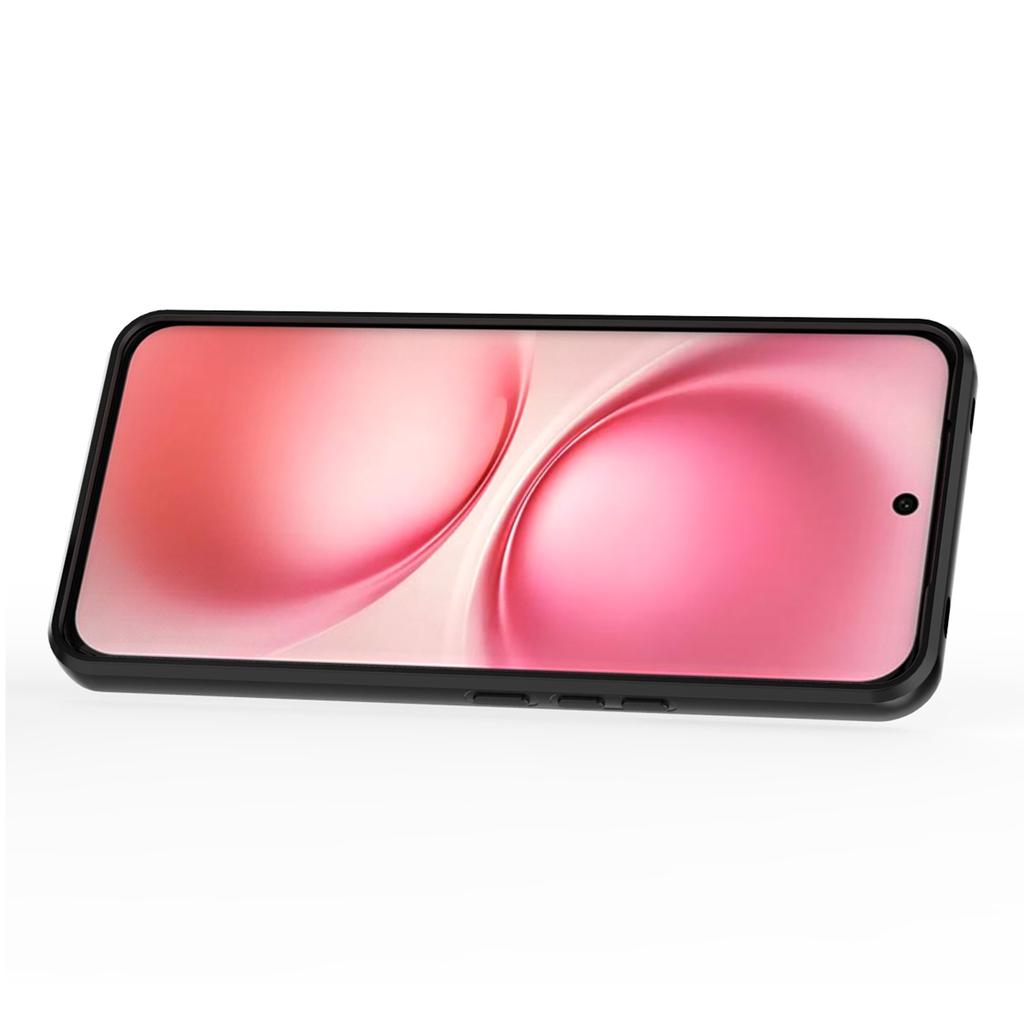 For vivo V60 5G Case PC+TPU Kickstand Phone Protector with Lens Cover