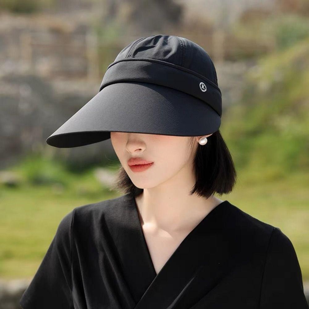 with Removable Cap Top Women's Summer Hat Foldable Visor Caps Fashion Golf Sports Hat