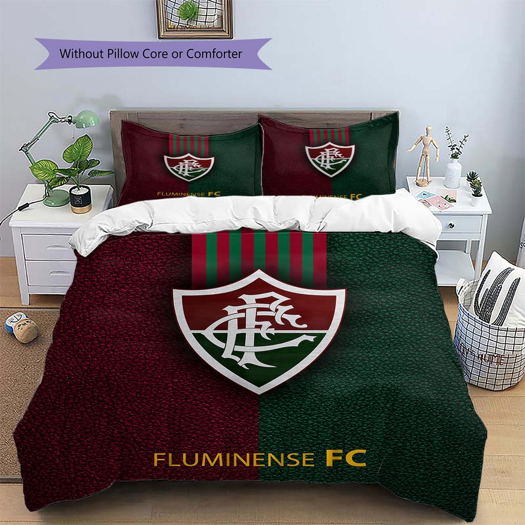 Fluminense FC Pattern Bedding Quilt Set Home Decoration Gift (1 * duvet cover + 2 * pillowcase without core)