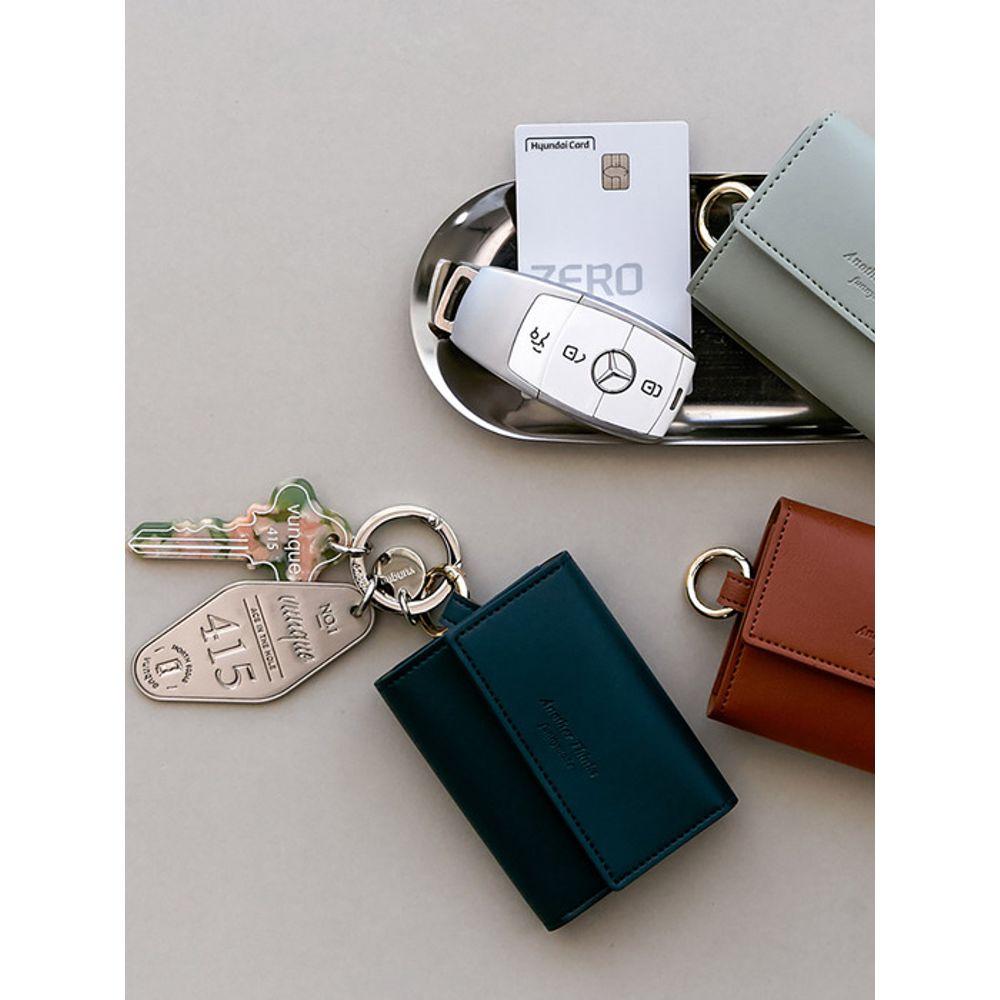 FUNNYMADE Custom Leather Card Holder Car Key Case Smart Key Cover Holder
