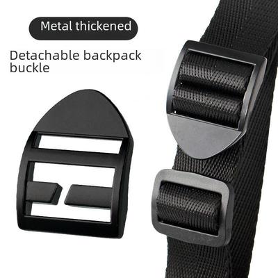 Reinforced Metal Buckle Mesh Backpack with Adjustable Straps for Hiking and School