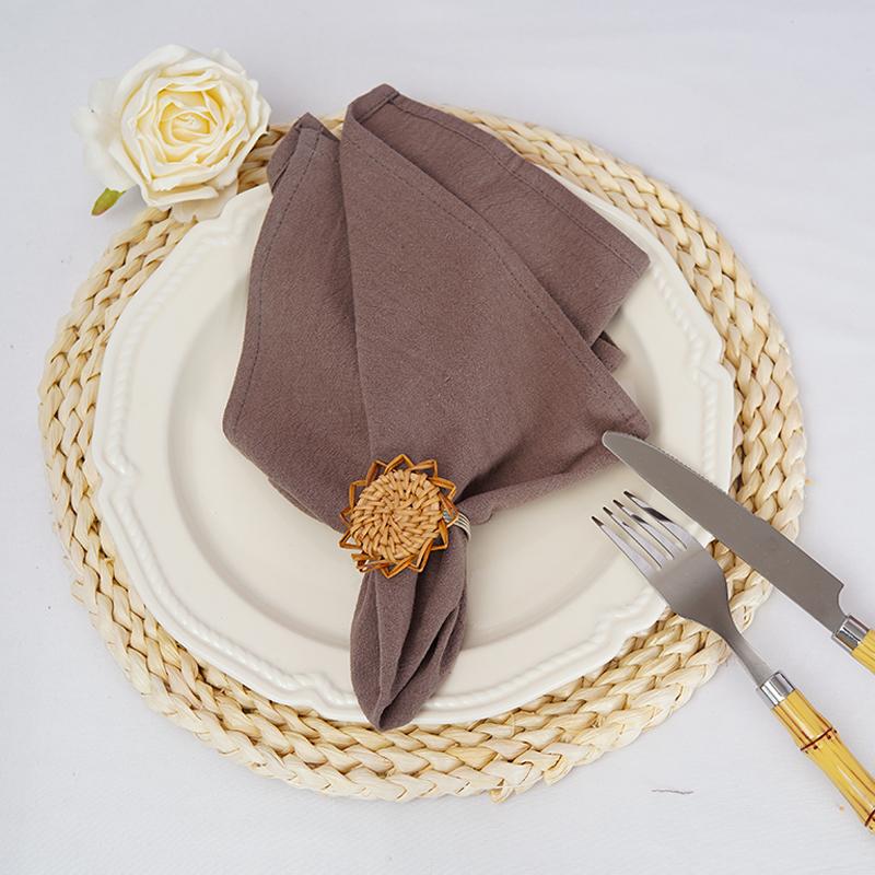 12 יחידות מפיות בד שולחן כותנה עמידות 30x45 ס"מ בד רב פעמי צבע אחיד למטבח, פינת אוכל, פסח, חתונה, קישוט