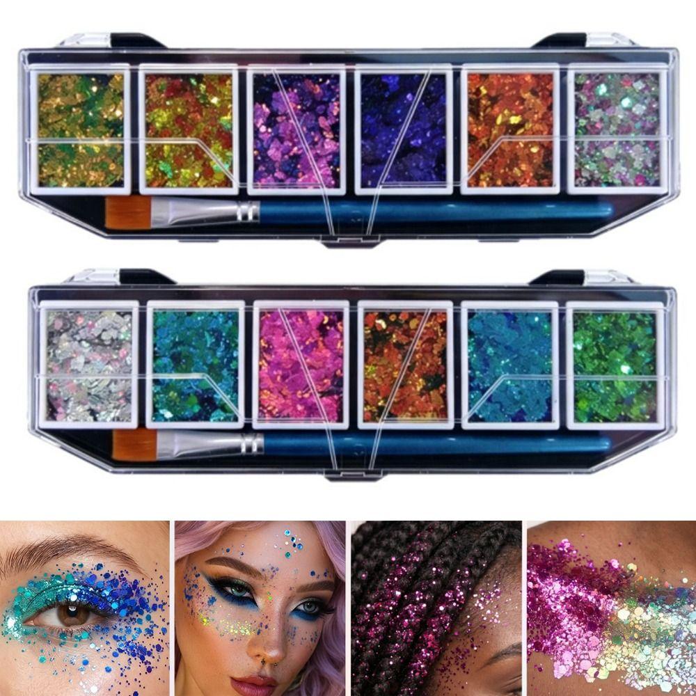 Removable Pans Color Shifting Glitter Lightweight Face Glitter Creative Gift Self Adhesive