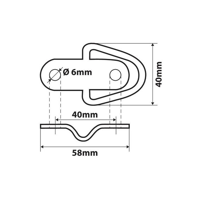 Anneaux d'ancrage - LAMPA - 97703 - Acier Zingué - Capacité 180 kg - Charge 540 kg