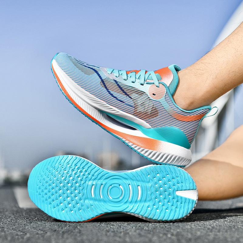 Running shoes men's flying electric 43c red rabbit 6pro7 carbon board student sports big children's racing running shoes women's sports horse