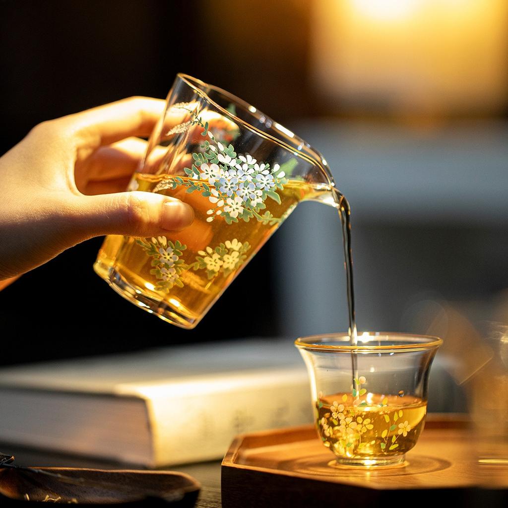 High borosilicate glass fair cup tea sea thickened heat-resistant not hot hand tea dispenser kung fu tea set uniform cup