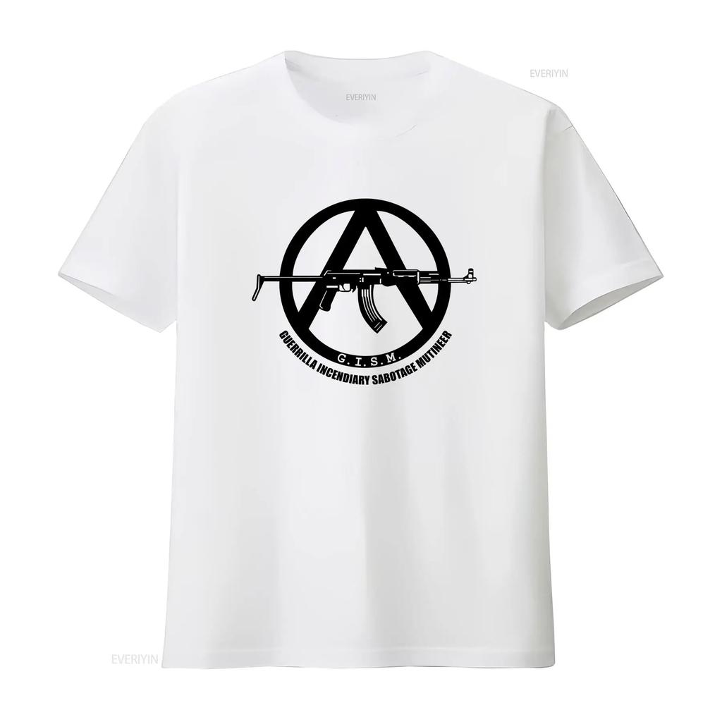 GISM Guerrilla Mutineer Thrash Hardcore Punk Rock Band T Shirt vintage Washed graphic Stretched homme Unisex streetwear