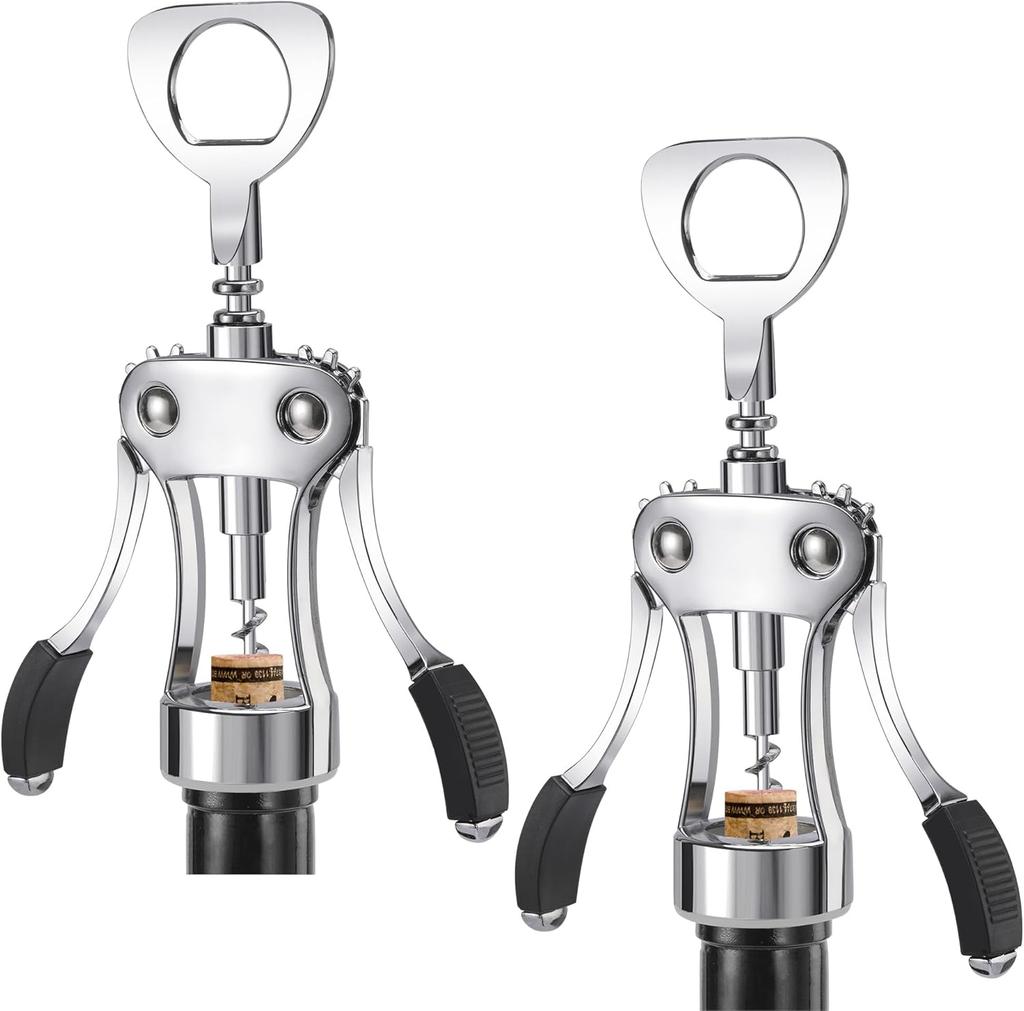 Wine Opener Premium Multifunctional Wing Corkscrew Wine Bottle Opener Suitable for Kitchens Restaurants Bars and Waiters.