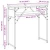 Artisan Oak Console Table 75 x 30 x 75 cm Engineered Wood