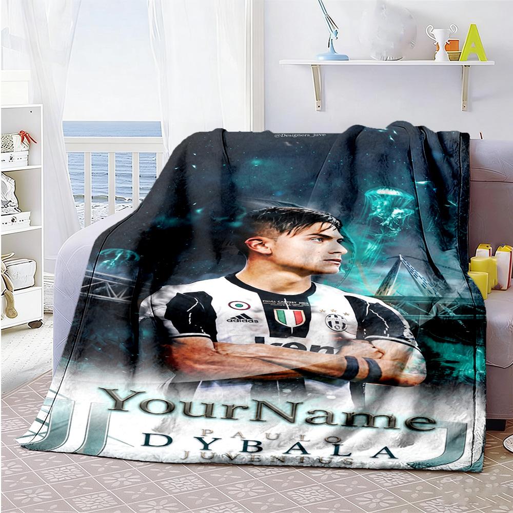 Juventus Customize Text Blanket Cozy Personalized Blanket Ultra-Soft Great for Office Chair Picnics Living Room Home Decor All-Season Use