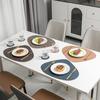 Water Drop Cowhide-Style Double-Sided Placemat: Anti-Scalding Heat Insulation Coaster, Ins Style.