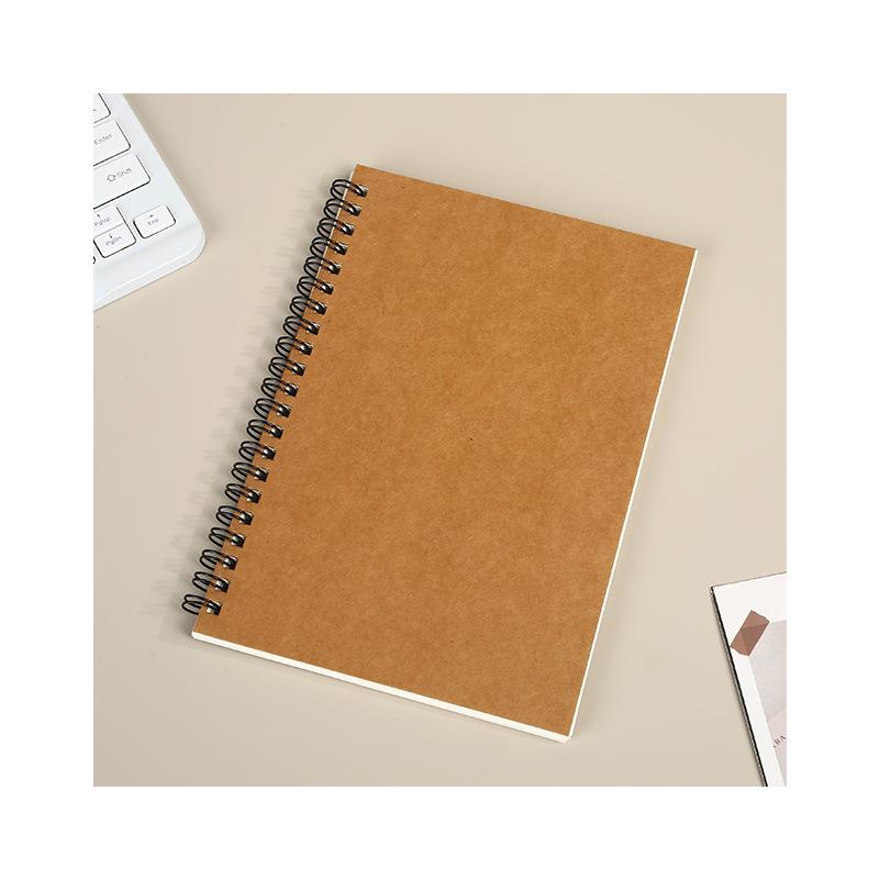 Individuelles A5 Kraft-Spiralnotizbuch mit Logo – Liniertes Büro-Tagebuch für Studenten
