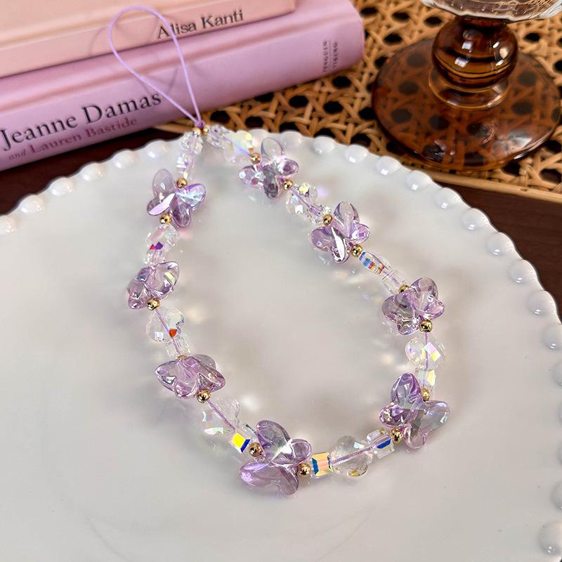 

Красочная 3D цепочка для телефона с бабочками: Универсальный ремешок на запястье и для мобильного телефона с защитой от потери