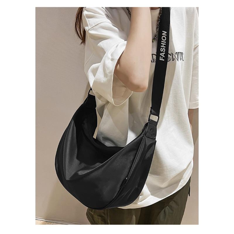 Ladies Slouchy Crescent Bag Niche Minimalist Crossbody Dumpling Bag Sport Casual Large Capacity Single Shoulder Bag