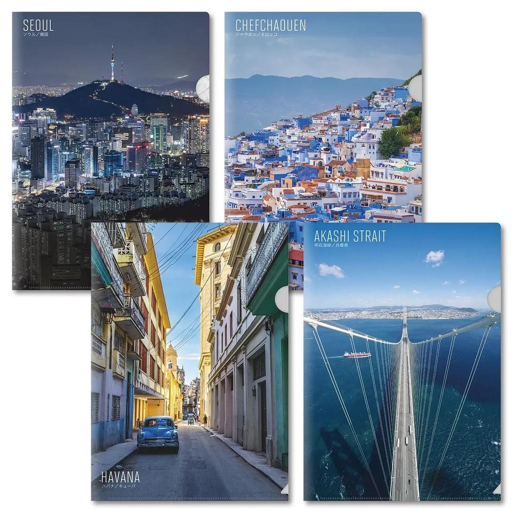Clear File Set of 12 a reason behind that magnificent [Map World] C "There's scenery."