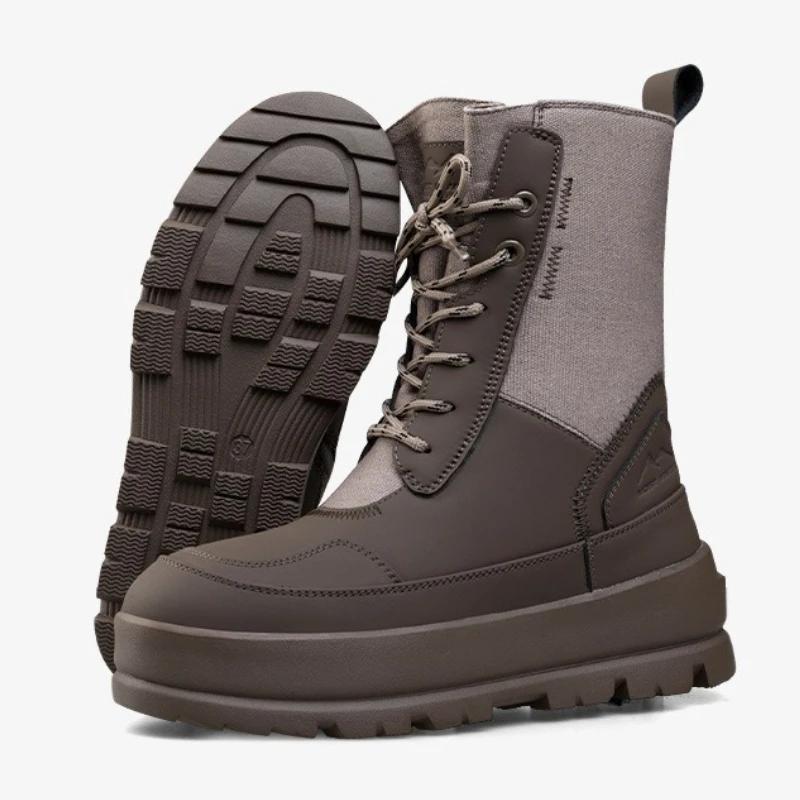 

Зимние короткие плюшевые ботинки на платформе для женщин, удобные, нескользящие, с круглым носком, короткие ботинки на шнуровке, на плоской подошве, теплые хлопковые туфли 41 коричневый