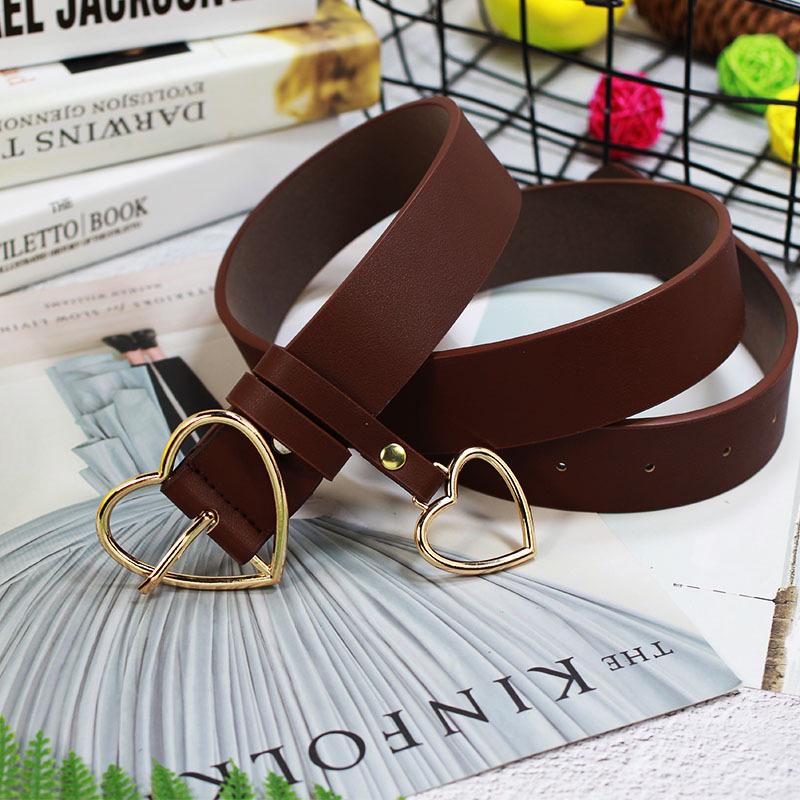 Girl Love Ring Pendant Decorative Dress Women'S Belt Metal Student Fine Belt