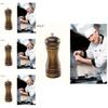 Kitchen Seasoning Grinder Set With Oak Antique Finish For Home Cooking And Spice Storage