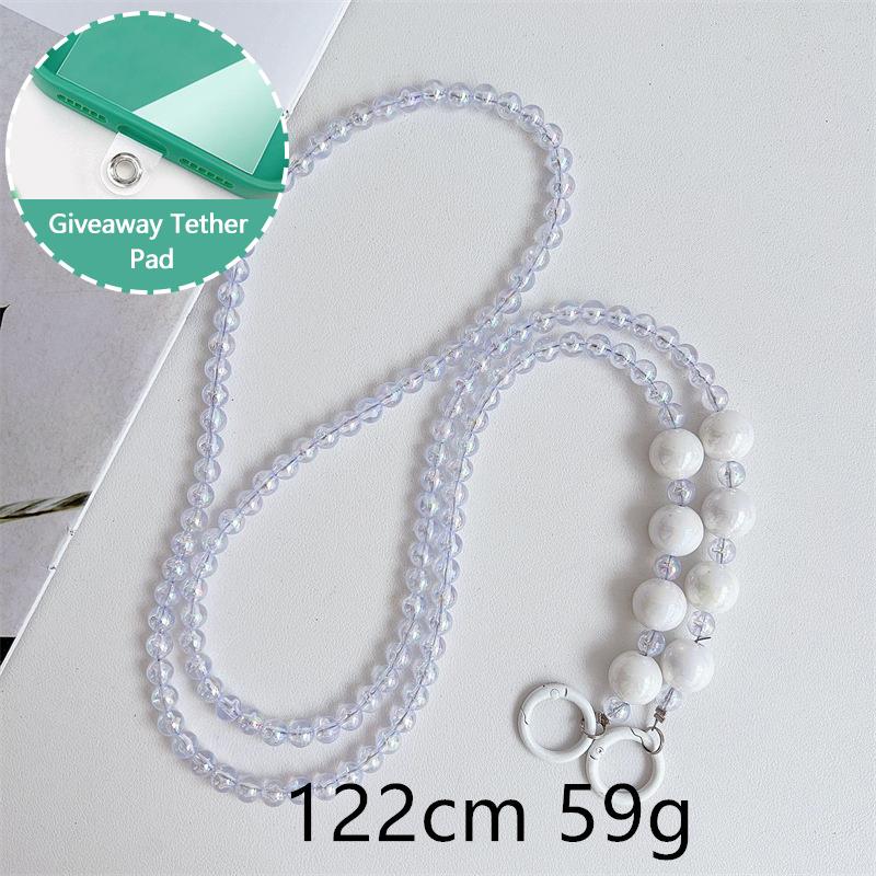 Snur universal pentru telefon Crossbody, margele, curele de lanț pentru gât lung, husă pentru telefon cu frânghie anti-pierdere cu plasture pentru Iphone Samsung Xiaomi