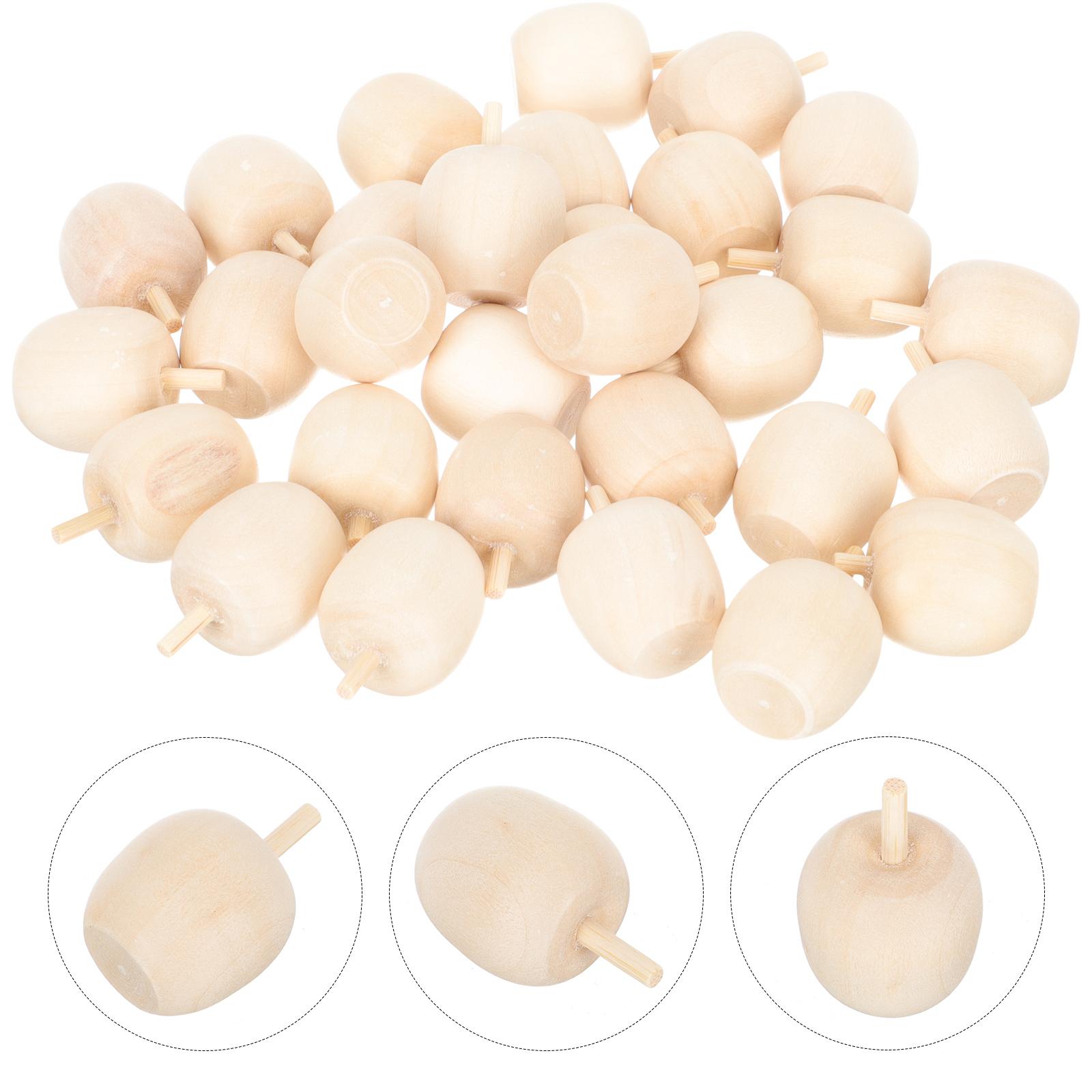 

30 Pcs Diy Wooden Fruit Crafts Unfinished Blank Wood Fruits Kids Painting Models Graffiti Accessories Sewing Tools Woodcraft 2.7x2cm