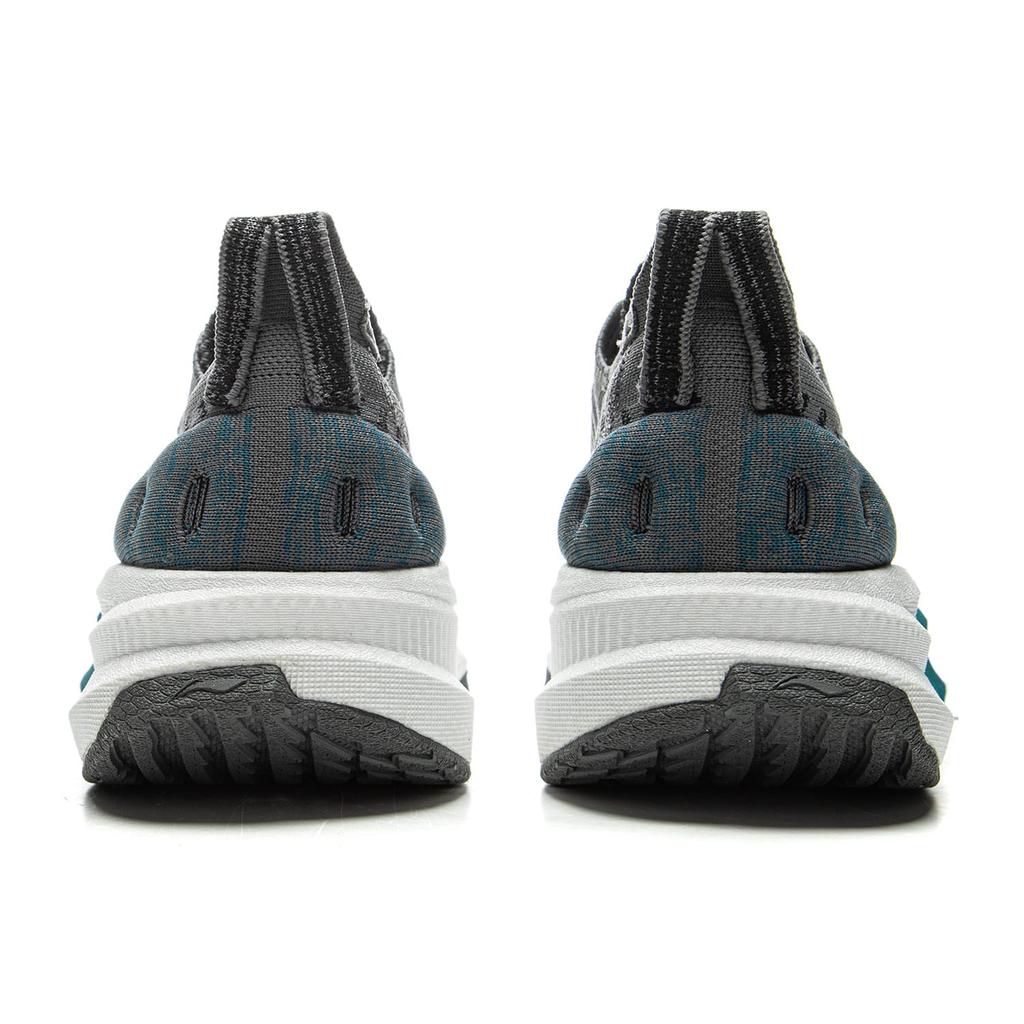 Li Ning Leisurely Fabric Cushioning Slip Resistant Abrasion Resistant Breathable Low Top Running Shoes Men's Black Gray ARSU065-4