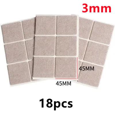 18-128 PCS Felt Chair Leg Pads 3/5mm Thick Floor Scratch Protector Mat Mute Non-slip Self Adhesive DIY Furniture Accessories