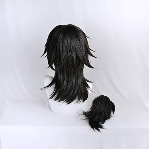 Heat-resistant Cosplay Wig, Giyu Tomioka, Perfect for Parties, Events, and Costumes. Includes Two Bonus Items.