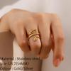 Unisex Stainless Steel Retro Snake Ring - Non-fading, Niche Design