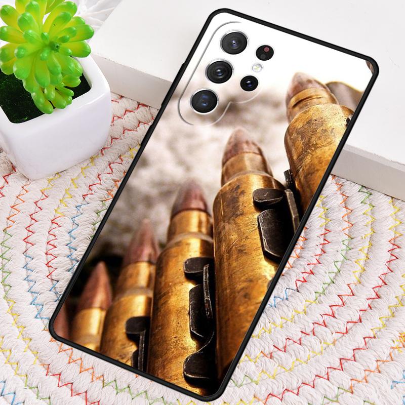 Military Gun Bullets Collage Silicone Phone Case For Samsung Galaxy note 10 pro S26 S25 S24 S23 S22 S21 Plus S25Ultra Capa Cover