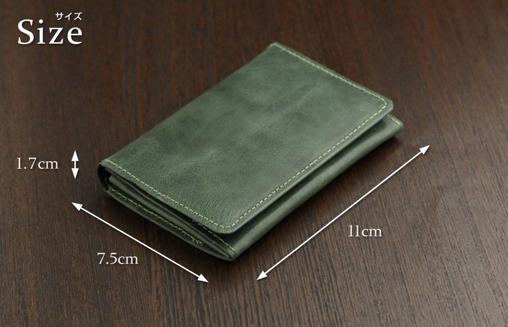 Made in Japan Vintage Waxed Leather Genuine Leather Business Card Holder Dark Brown [Abies]