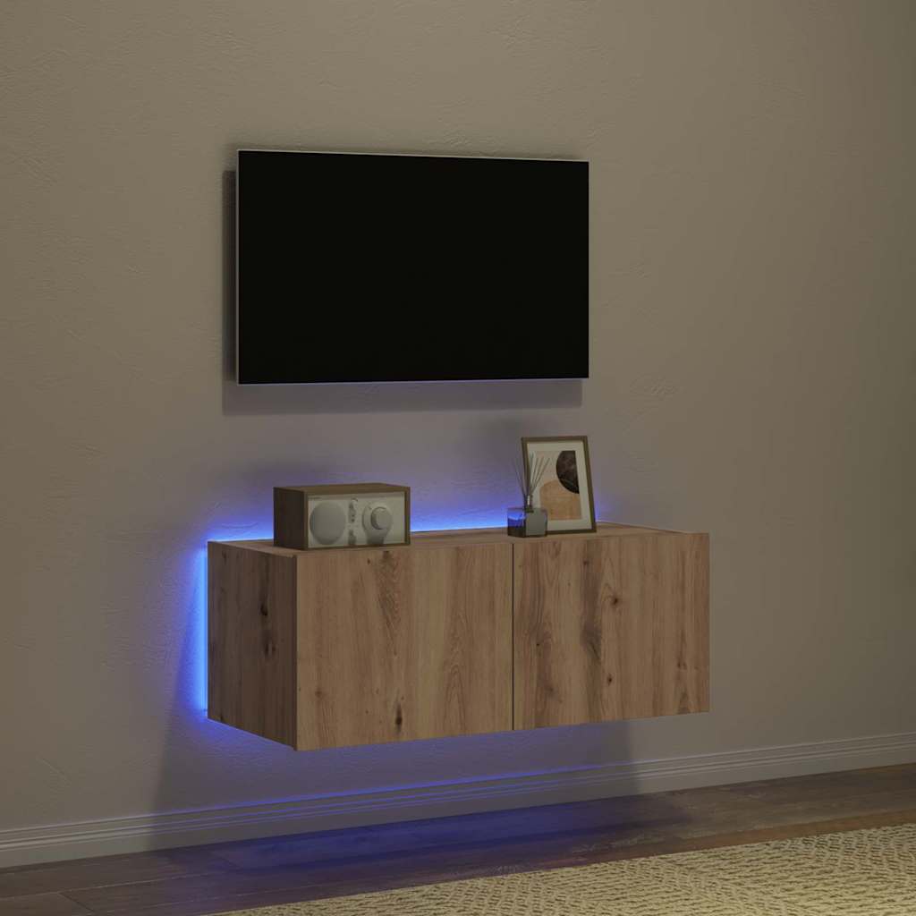 TV Wall Cabinet Artisan Oak 80 x 35 x 31 cm Particleboard