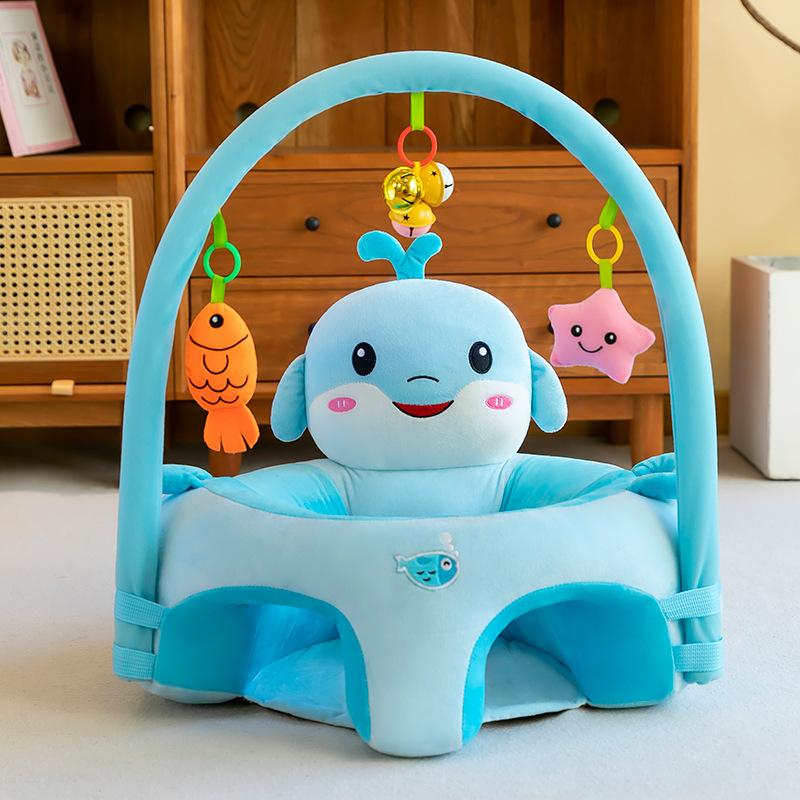 Silla de Aprendizaje para Sentarse con Respaldo Alto para Bebés, Silla de Práctica Anti-Caída para Sentarse, Silla de Comedor para Bebés, Sofá Pequeño Super Suave de Cristal para Niños