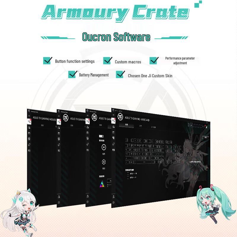 ASUS TUF Gaming TX98 Hatsune Miku Edition Mechanical Keyboard