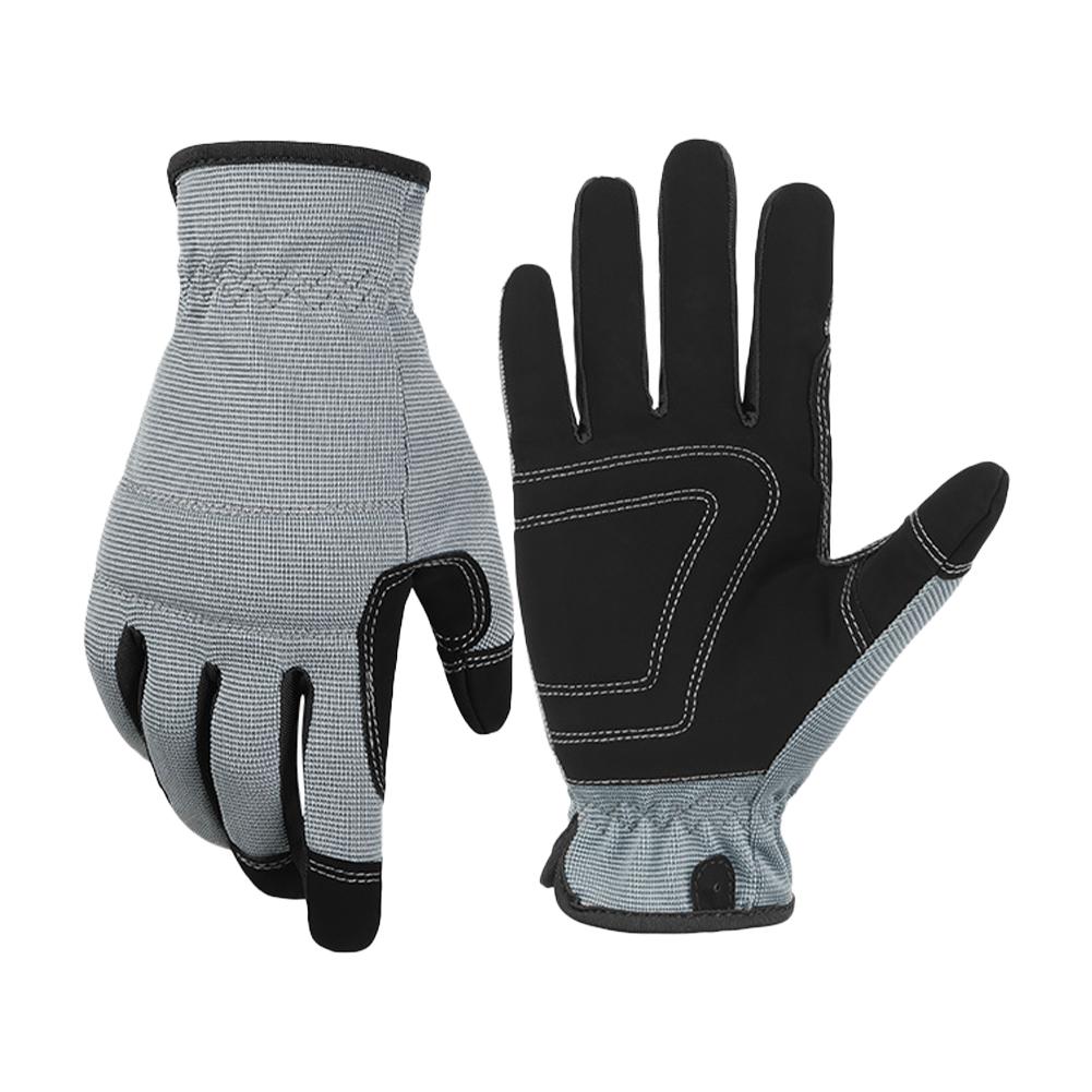 1 pereche de mănuși de grădinărit imitație microfibră multifuncțională, cu ecran tactil, respirabil, rezistent la uzură, mănuși de protecție a muncii