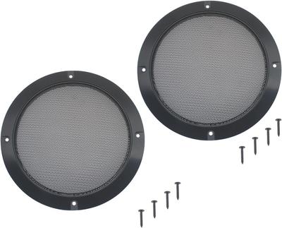 CM Hardware Speaker Grill Cover 6.5" Black Universal Speaker Protector Net 2 Pack