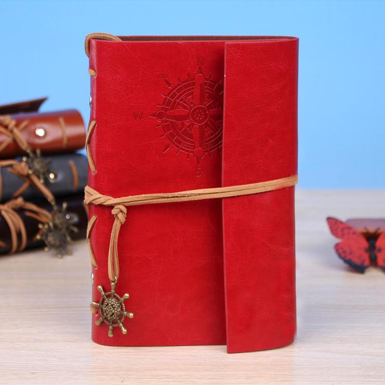 For Little Pirate Business Notebook Custom Vintage Leather DIY A6 A7 with Strap Book Model Thermal Binding 100gsm