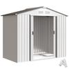 Gartenschuppen 213x130x185 cm Metall Outdoor Schuppen zur Werkzeugaufbewahrung Weiß