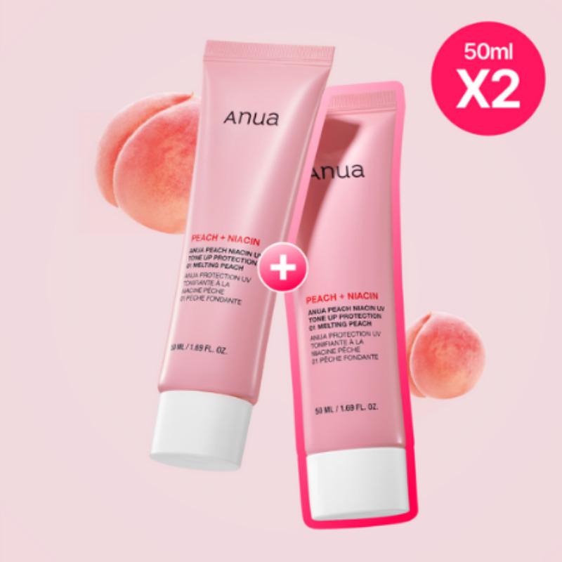 Anua Pfirsich Niacin UV Tone-Up Schutz 50ml Doppelpackung