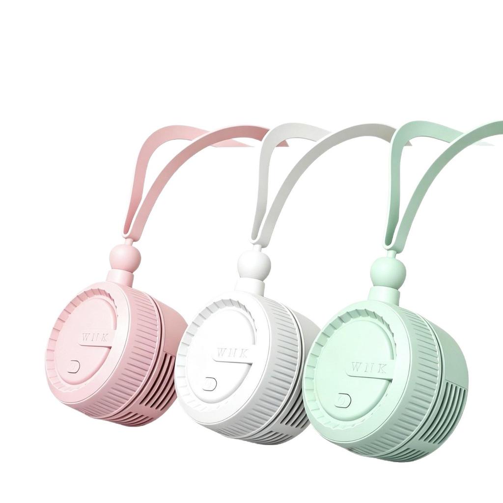 USB Rechargeable Neck-Hanging Mini Fan with Silicone Strap - Portable Summer Cooling Solution