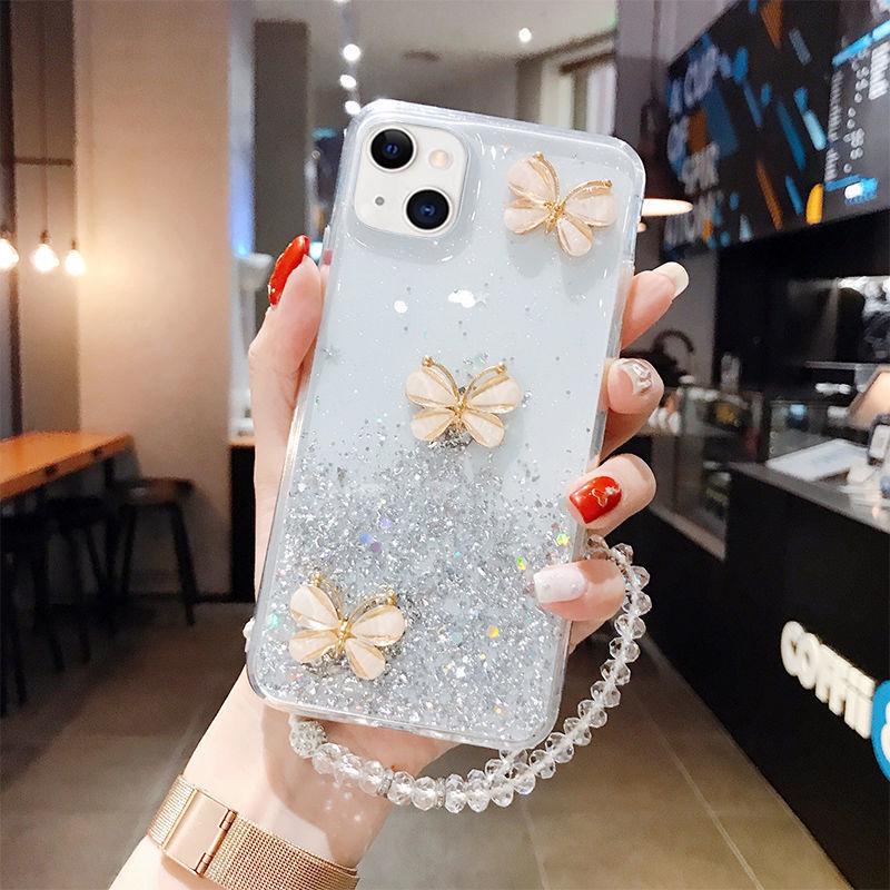 Glitter Epoxy Butterfly Case for iPhone 14/15/16ProMax/17