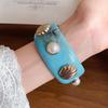 Bohemian Shell Resin Braclets For Women Geometric Hyperbole Vintage Bangles Jewelry Fashion Elegant Acrylic Pulseras