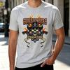 Cool Skull with Flames TShirt Unisexs Fashion Streetwear Hip Hop Graphic Tee Unisexs Casual Cotton Tops Cotton Casual Daily Wear