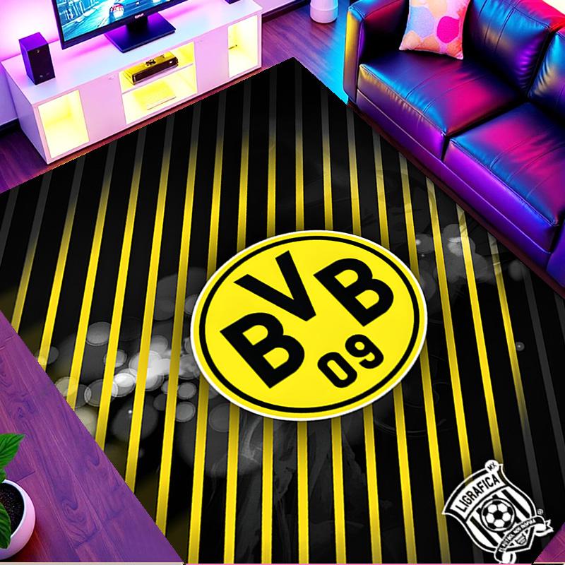 Borussia Dortmund Print Rug, Washable Floor Carpet, For Entryway Dorm Laundry Room Office Study, Home Decor Birthday Christmas Gift