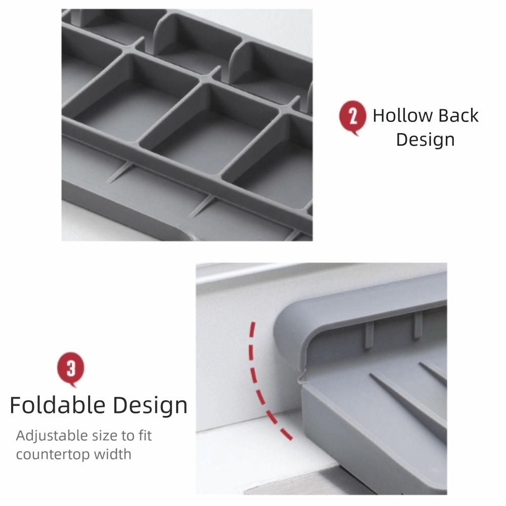Mehrzweck Silikon Spülbecken Abtropfmatte Faltbar Schmaler Rand Armaturen Spritzschutzmatte Rutschfeste Wasserspeicher-Matte Waschbecken
