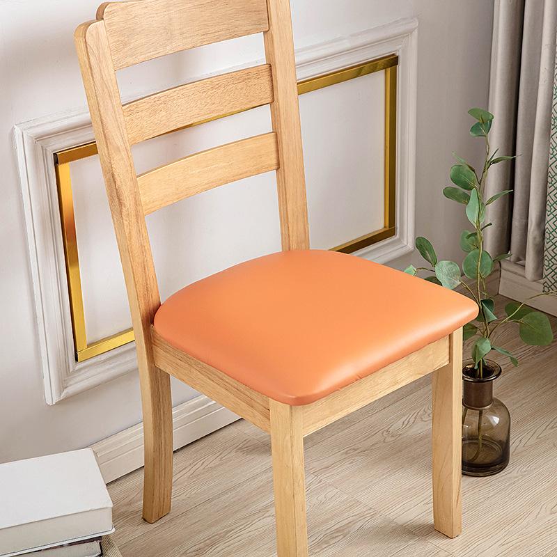 Elastic Three-proof PU Technology Cloth Chair Cover, Button-type Dust Chair Cover, Thickened Imitation Leather Seat Cover